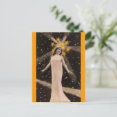 Mit Sternen auf ihrem Kopf Postkarte (Stehend Vorderseite)