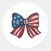 ✉️ mit Sternen und Streifen 🎀 🇸 Runder Aufkleber (Vorderseite)