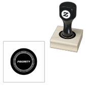 Mit Stilräumen Bleibe PRIORITY Text Gummistempel (Stempel)