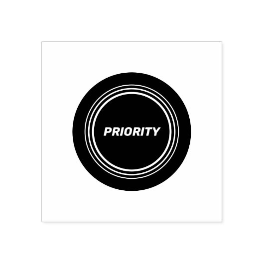 Mit Stilräumen Bleibe PRIORITY Text Gummistempel (Prägung)