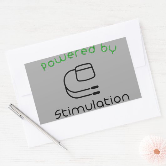 Mit Stimulationsaufkleber Rechteckiger Aufkleber (Umschlag)