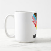 Mit Stolz gefertigt Regenbogen-Herz Custom Modern Kaffeetasse (Links)