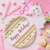 Mit Streifen und Polka-Punkten angereichert Pappteller (Party)