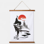 mit sumi-e-Soul Tintenkunst Wandteppich Mit Holzrahmen (Vorderseite)