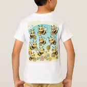 Mit Süße zaubern: Cartoon-Bienen sammeln Ho T-Shirt (Rückseite)