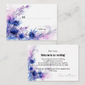 Mit süßem Text hinten 💙 Cornflower Reverie Platzkarte (Vorne/Hinten)