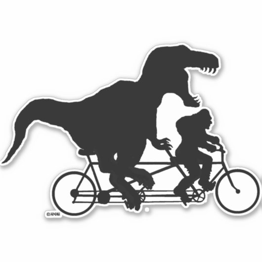Mit T-rex wurde das Squatchin-Fahrrad abgeschaltet Aufkleber (Vorderseite)