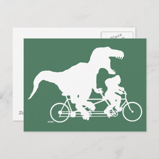 Mit T-rex wurde das Squatchin-Fahrrad abgeschaltet Postkarte (Vorne/Hinten)