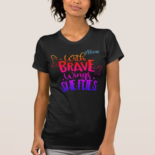 Mit tapferen Wings Women's T-Shirt (Vorderseite)