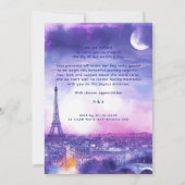 Mit TEXT auf der Rückseite Amour Éternel à la Pari Einladung (Rückseite)