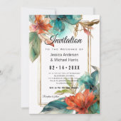 Mit Text auf der Rückseite Hibiskus Serenade Parad Einladung (Vorderseite)