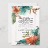 Mit Text auf der Rückseite Hibiskus Serenade Parad Einladung (Rückseite)