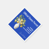 Mit Text Azul & Limone Romance Azul Fliese Serviette (Ecke)