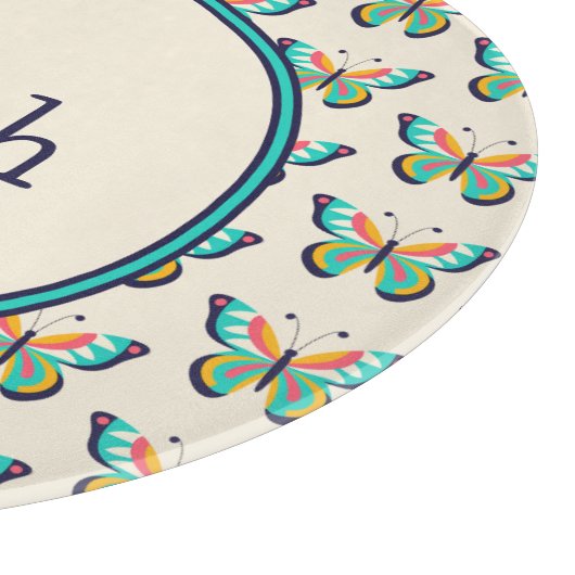 Mit Text Butterfly Schneidebrett (Ecke)