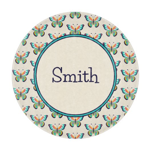 Mit Text Butterfly Schneidebrett (Vorderseite)