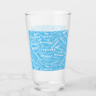 Mit Text DANKE Glass Glas