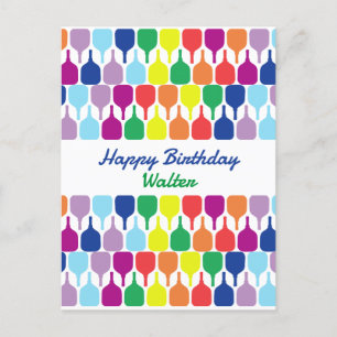 Mit Text Farbige Paddelpaddel 💚 ❤️ 💛 💙 Postkarte