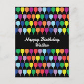 Mit Text Farbige Paddelpaddel 💚 ❤️ 💛 💙 Postkarte (Vorderseite)