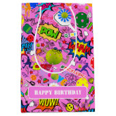 Mit Text 😍 gemischten Pickleback pink Mittlere Geschenktüte (Vorderseite)