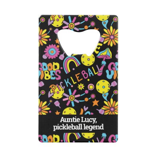 Mit Text, Groovy, Retro 90er, Geldbeutel Flaschenöffner (Vorderseite)