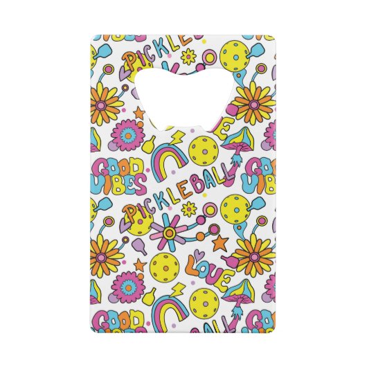 Mit Text, Groovy, Retro 90er, weiß Geldbeutel Flaschenöffner (Rückseite)