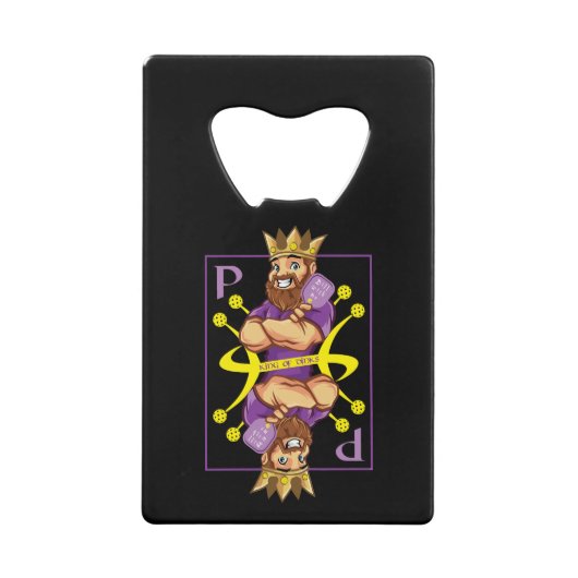 Mit Text 👑 King-dinks - Pickleball Geldbeutel Flaschenöffner (Vorderseite)