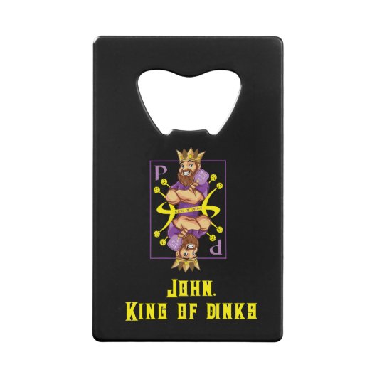 Mit Text 👑 King-dinks - Pickleball Geldbeutel Flaschenöffner (Rückseite)