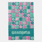 Mit Text Phantastisch pickleball pink 💗 und minze Geschirrtuch (Vertikal)