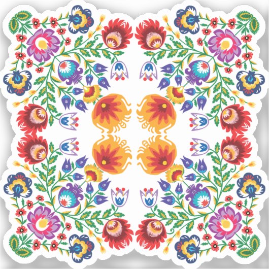 Mit Text Phantastisch poliert Folk Wycin Aufkleber (Vorderseite)