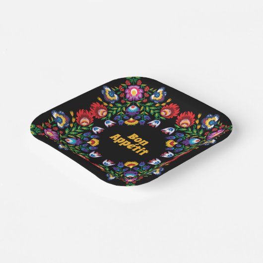 Mit Text Phantastisch poliert Folk Wycin Pappteller (Gewinkelt)