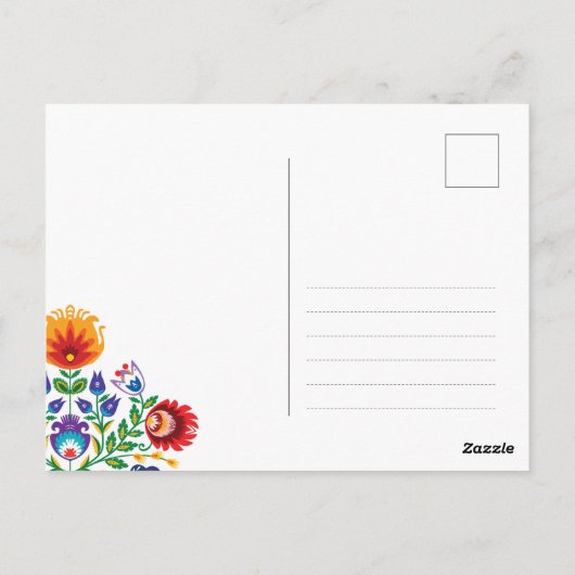 Mit Text Phantastisch poliert Folk Wycin Postkarte (Rückseite)