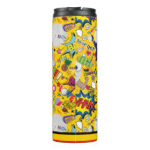 mit Text ⛳️ Phantastischen Golfmix gelb 💛 Thermosbecher (Rückseite)