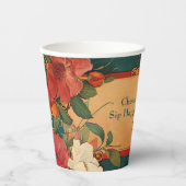 🌹 mit Text Rose Romantik: Jugendstil-Splendor Pappbecher (Vorderseite)