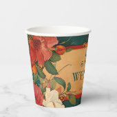 🌹 mit Text Rose Romantik: Jugendstil-Splendor Pappbecher (Vorderseite)