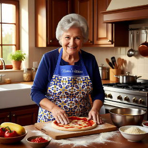 Mit Text 💙 schöne blaue und gelbe Azulejos 💛 Schürze