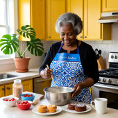 Mit Text 💙 🤍 schönen Mittelmeer Azulejos Schürze