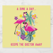 Mit Text Summer Pickleball 🤩 tropisches Party Bierflaschenetikett (Einzelnes Label)