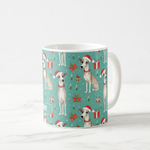 Mit Text Whippet Wonderland Weihnachten Kaffeetasse