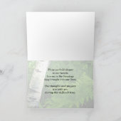 Mit tiefem Beileid, Aspen mit Ferns Gruß Karte (Innenseite)