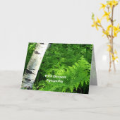 Mit tiefem Beileid, Aspen mit Ferns Gruß Karte (Gelbe Blume)