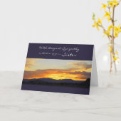 Mit tiefem Beileid auf dem Verlust deiner Schweste Karte (Gelbe Blume)