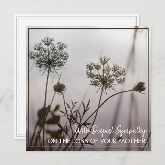 Mit tiefem Beileid auf den Verlust Ihrer Mutter (Vorne/Hinten)