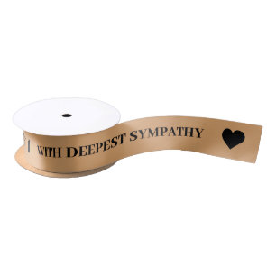 Mit tiefem Beileid Bronze Ribbon Satinband