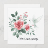 Mit tiefem Beileid Feiertagskarte (Vorne/Hinten)