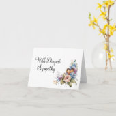 Mit tiefem Beileid geklappte Grußkarte Karte (Gelbe Blume)