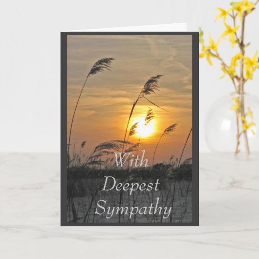 Mit tiefem Beileid Karte (Gelbe Blume)
