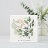 Mit tiefem Beileid Karte (Stehend Vorderseite)
