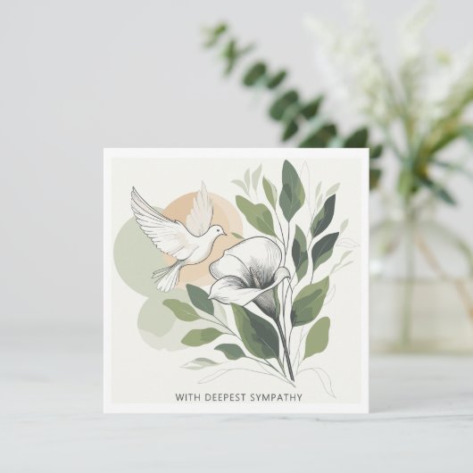 Mit tiefem Beileid Karte (Stehend Vorderseite)