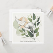 Mit tiefem Beileid Karte (Vorderseite/Rückseite Beispiel)