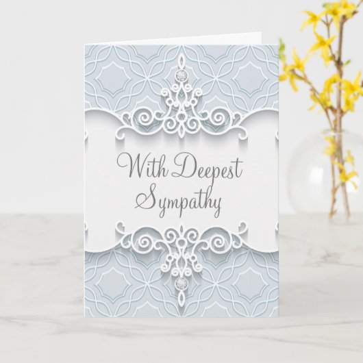 Mit tiefem Beileid Karte (Gelbe Blume)